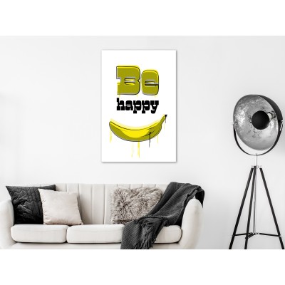 Πίνακας ζε καμβά - Happy Banana (1 Part) Vertical