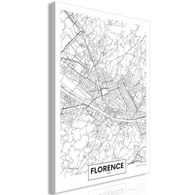 Πίνακας ζε καμβά - Florence Map (1 Part) Vertical