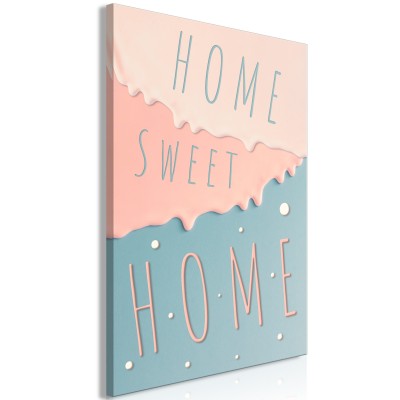 Πίνακας ζε καμβά - Inscriptions: Home Sweet Home (1 Part) Vertical