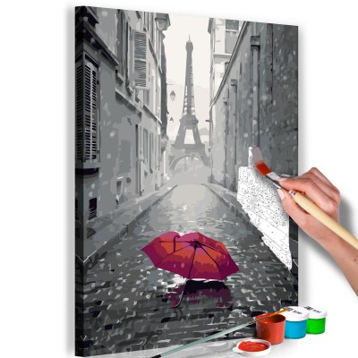 Πίνακας αυτοζωγραφικής - Paris (Red Umbrella)