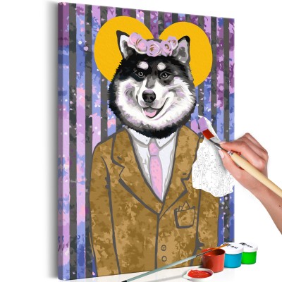 Πίνακας αυτοζωγραφικής - Dog in Suit