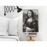 Πίνακας αυτοζωγραφικής - Black and White Mona Lisa