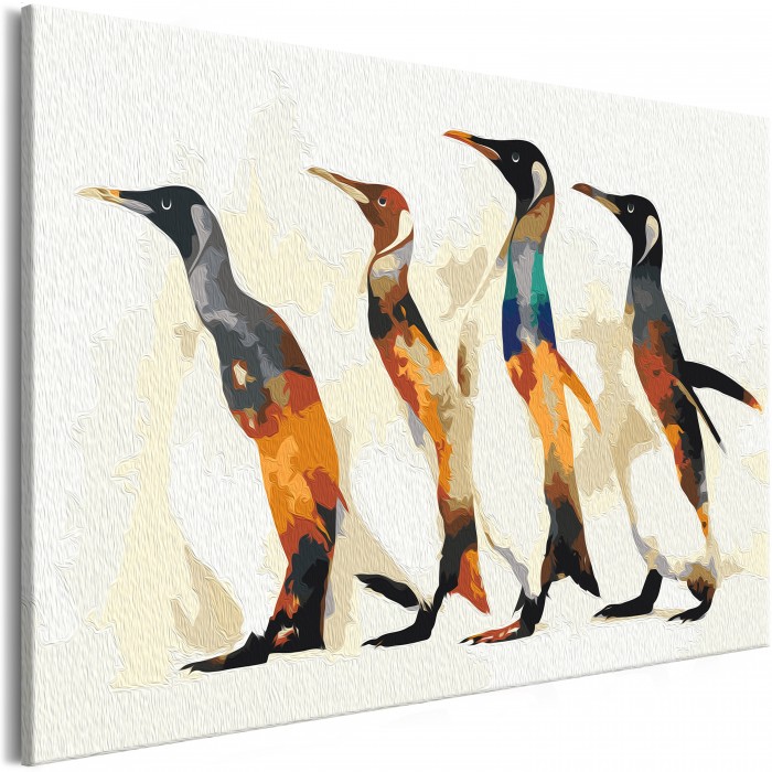 Πίνακας αυτοζωγραφικής - Penguin Family