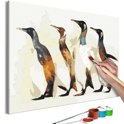 Πίνακας αυτοζωγραφικής - Penguin Family