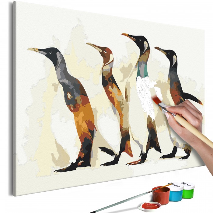 Πίνακας αυτοζωγραφικής - Penguin Family