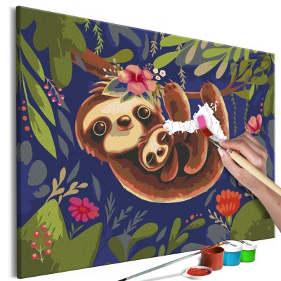 Πίνακας αυτοζωγραφικής - Friendly Sloths