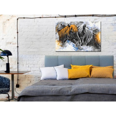 Πίνακας αυτοζωγραφικής - Black and Yellow Horses