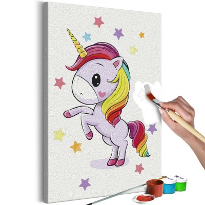 Πίνακας αυτοζωγραφικής - Rainbow Unicorn