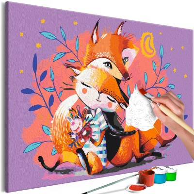 Πίνακας αυτοζωγραφικής - Fox Family