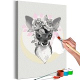 Πίνακας αυτοζωγραφικής - Doe with Flowers