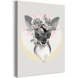 Πίνακας αυτοζωγραφικής - Doe with Flowers