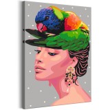 Πίνακας αυτοζωγραφικής - Parrot on the Head