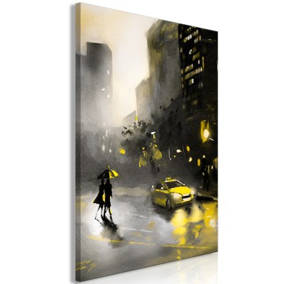 Πίνακας ζε καμβά - City Glow (1 Part) Vertical