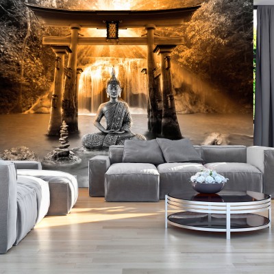 Φωτοταπετσαρία - Buddha Smile (Orange)