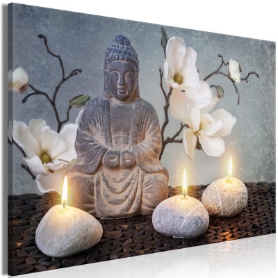 Πίνακας ζε καμβά - Buddha and Stones (1 Part) Wide