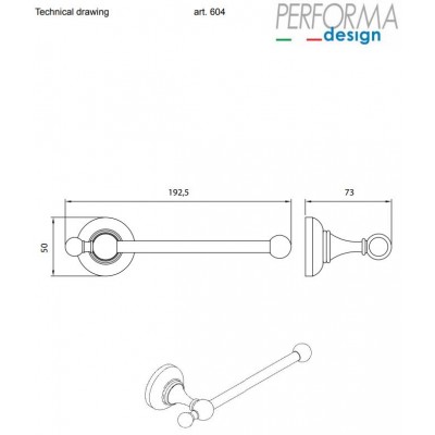 Χαρτοθήκη μπάνιου χωρίς κάλυμμα Victoria 604 black matt