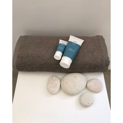 Βαμβακερή Πετσέτα Πισίνας Blur 480gsm 75x190cm Λουτρού | 75x190cm Γκρι - Μπεζ