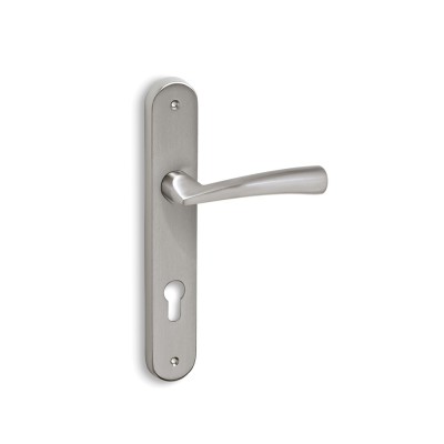 Πόμολα πόρτας χειρολαβή με πλάκα C1405 σε Ματ Νίκελ