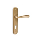 Πόμολα πόρτας χειρολαβή με πλάκα C1405 σε Ματ Όρο