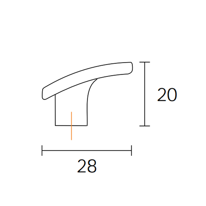 Πόμολα επίπλων Conset C530 σε Σατινέ Όρο
