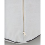 Μονόχρωμη Αδιάβροχη Πολυθρόνα Πουφ Contract 125x60x25cm Ασημί