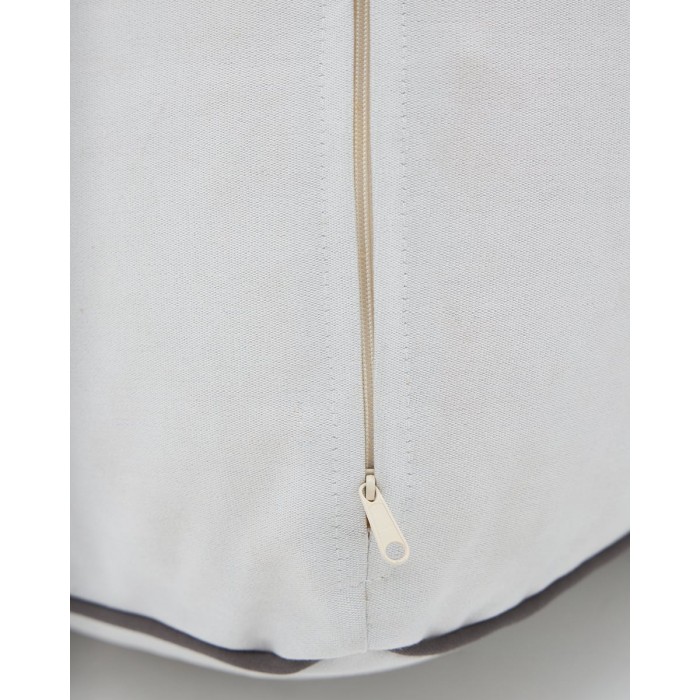 Μονόχρωμη Αδιάβροχη Πολυθρόνα Πουφ Contract 125x60x25cm Ασημί