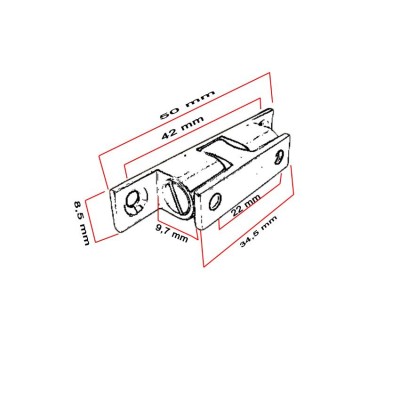 Στοπ μπίλιας ορειχάλκινο 50mm Μαύρο Ματ 060-B050 Metalor