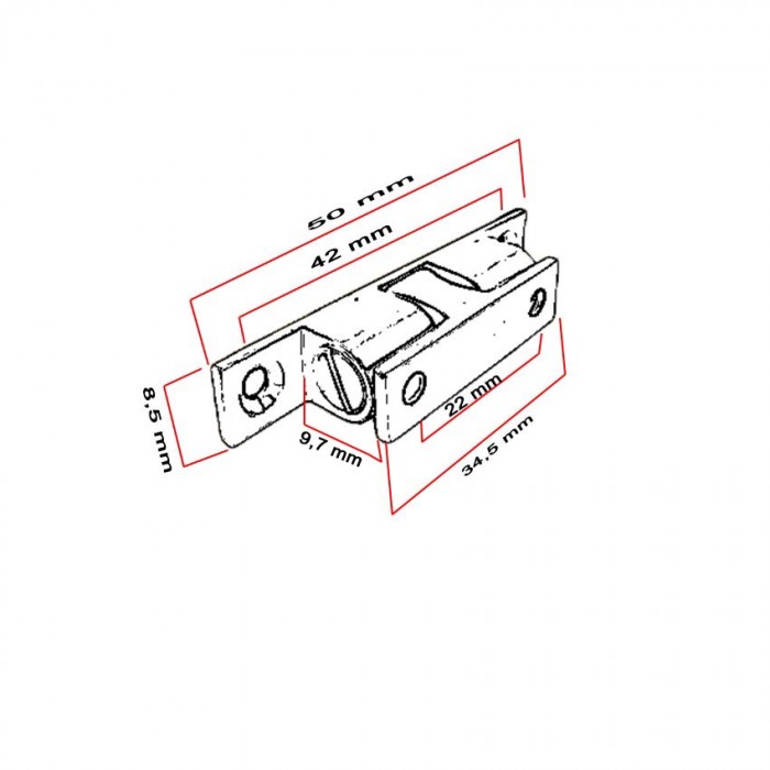 Στοπ μπίλιας ορειχάλκινο 50mm Άσπρο Ματ 060-W050 Metalor