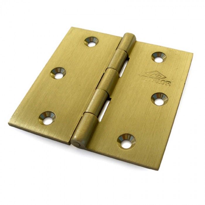 Μεντεσές πλάκα ορειχάλκινος σε ματ χρυσό 75x60 302-3/10 Metalor