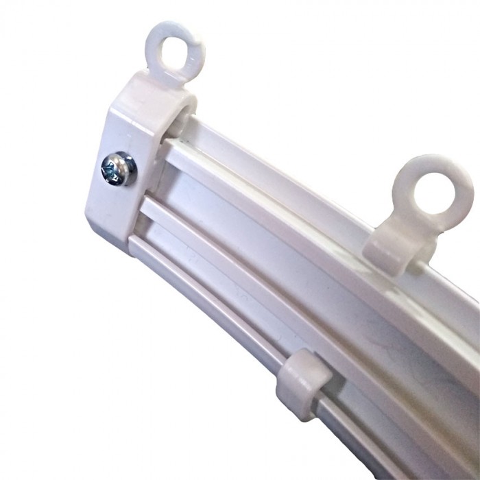 Εύκαμπτος Πλαστικός Σιδηρόδρομος Λευκός με μήκος 3 μέτρα