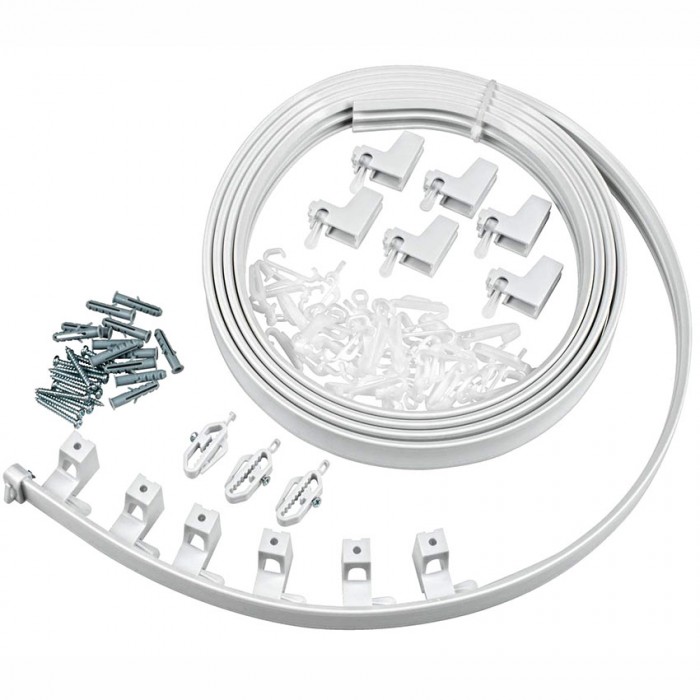 Εύκαμπτος Πλαστικός Σιδηρόδρομος Λευκός με μήκος 3 μέτρα