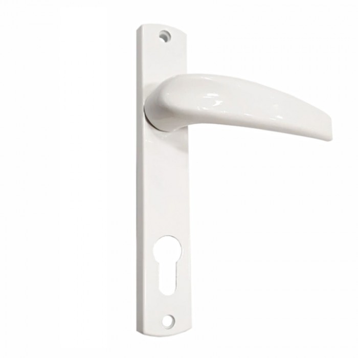 Πόμολο Αλουμινόπορτας Πλάκα Φιξ 23x3cm Λευκό Neoxal Νο140-1 WH