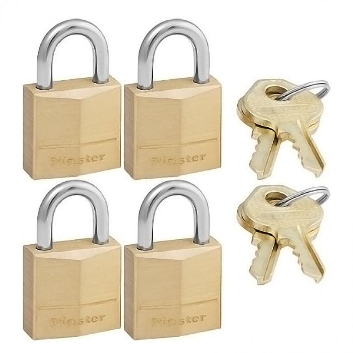 Σετ 4 Λουκέτα Standard Μπρούτζινα 20mm Master Lock 120EURQNOP 120420112