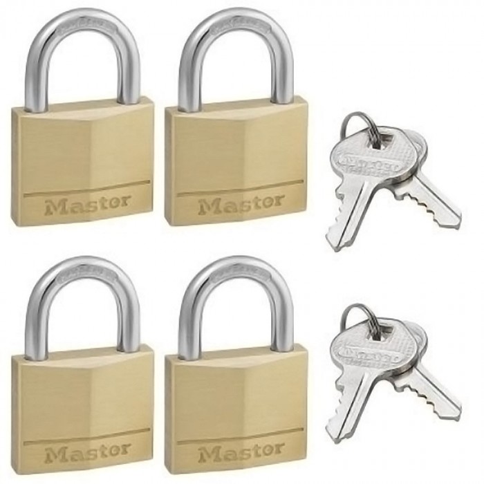 Σετ 4 Λουκέτα Standard Μπρούτζινα 30mm Master Lock 130EURQNOP 130430112