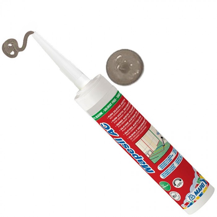 Σιλικόνη οξικού πολυμερισμού Αντιμουχλική MAPEI Mapesil AC 134 SETA SILK 310ml