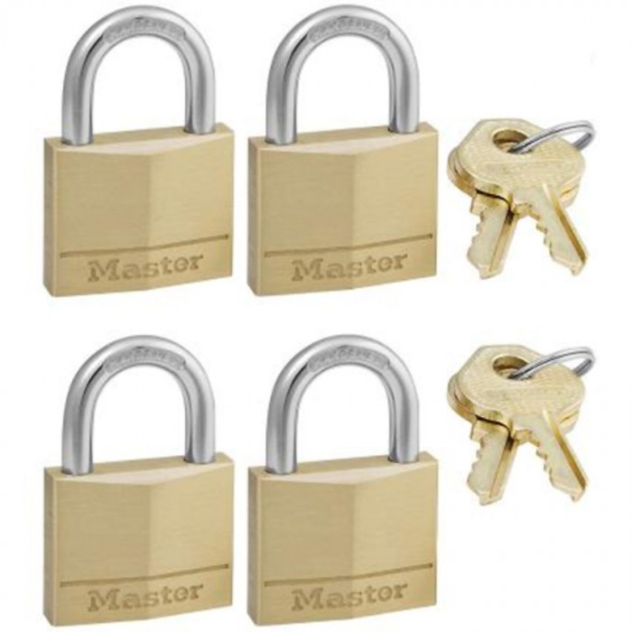 Σετ 4 Λουκέτα Standard Μπρούτζινα 40mm Master Lock 140EURQNOP 140440112