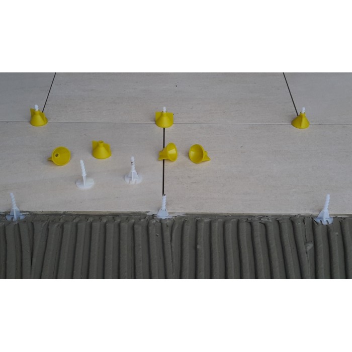 Καπελάκια βιδωτά για αποστάτες Αλφαδιάσματος Πλακιδίων και Μαρμάρων Andal tirante lineare Σε Σακούλα των 50 Τεμαχίων