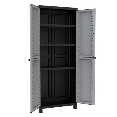 Ντουλάπα πλαστική Twist Black 2680 - 2φυλλη 68cm x  39cm x 170cm Italy