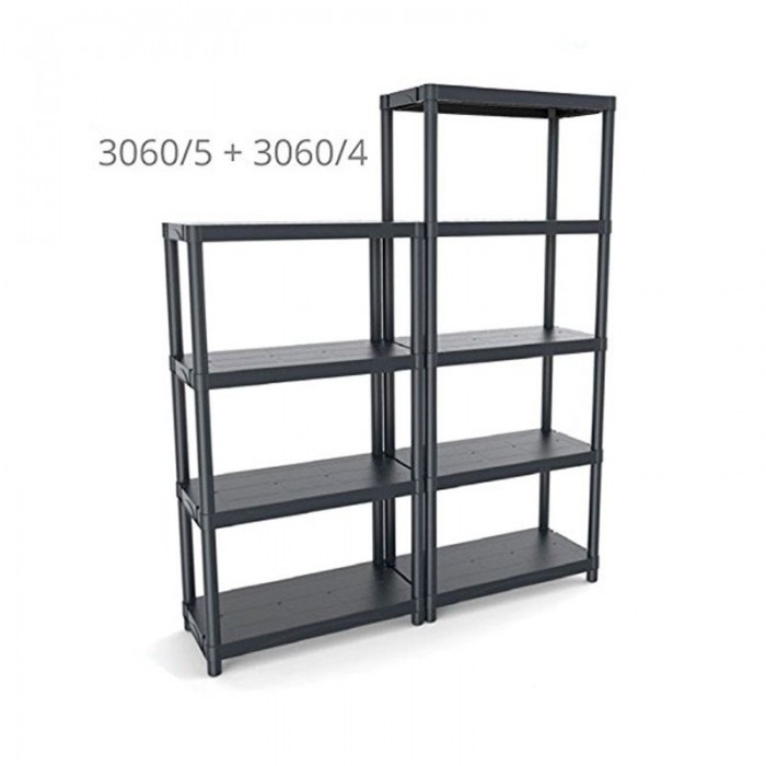 Ραφιέρα πλαστική QBlack 3060S/4 60cm x 30cm x 132cm Italy