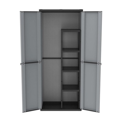 Ντουλάπα πλαστική JLine 368 - 2φυλλη με διαχωριστικό 68cm x 37,5cm x 163,5 cm Italy