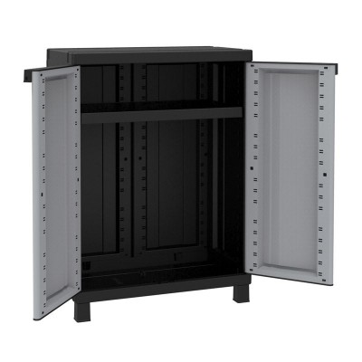 Ντουλάπα πλαστική Twist Black 680 - 2φυλλη 68cm x  39cm x 91.5cm Italy