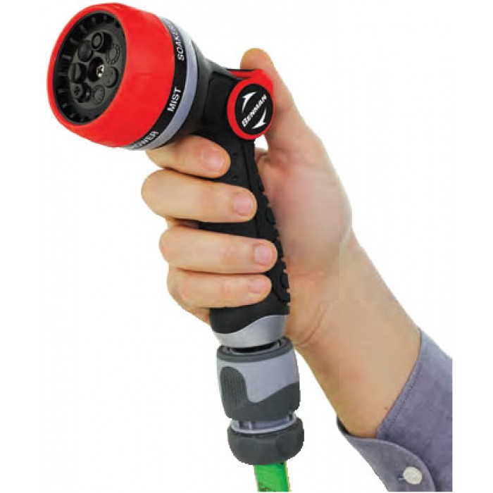 Πιστόλι ποτίσματος με 7 σκάλες λειτουργίας και έλεγχο ροής στο αντίχειρα Benman 77201