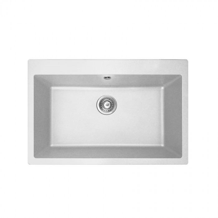 Νεροχύτης Συνθετικός Duralit KZ075-300 (76x50) Blanco Artico Ένθετος