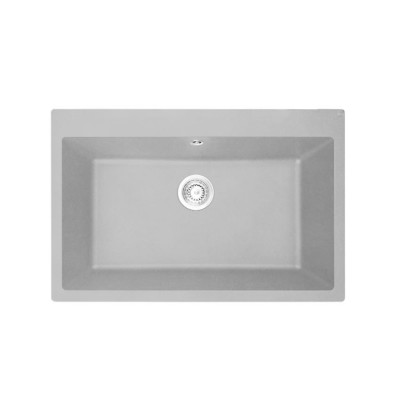 Νεροχύτης Συνθετικός Duralit KZ075-430 (76x50) Gris Platinum Ένθετος