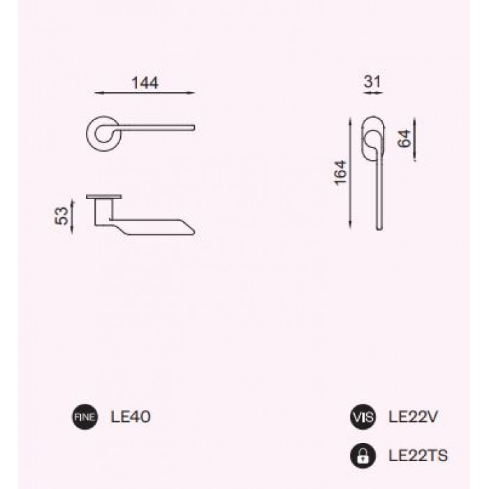 Πόμολα πόρτας υψηλής αισθητικής Levante Satin graphite PVD dnd με σχεδιασμό του Maurizio Varratta