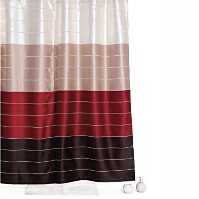 Κουρτίνα μπάνιου Multi Κόκκινη Πλάτος 180 x Ύψος 200cm