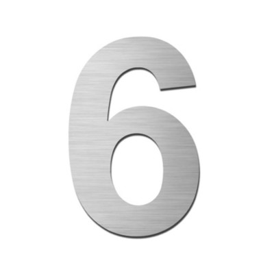Αριθμοί κατοικιών Αυτοκόλλητοι σειρά 932 Inox mat  Αριθμός 6 70mm 