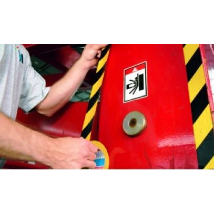 Ταινία Σήμανσης Αυτοκόλλητη Κίτρινη-Μαύρη 50mm x 33m Tesa 60760