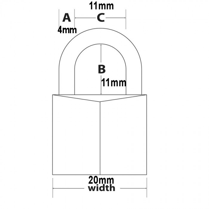 Σετ 4 Λουκέτα Standard Μπρούτζινα 20mm Master Lock 120EURQNOP 120420112