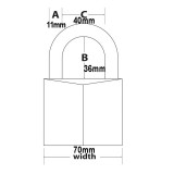 Λουκέτο Standard Μπρούτζινο 70mm Master Lock 170EURD 170070112